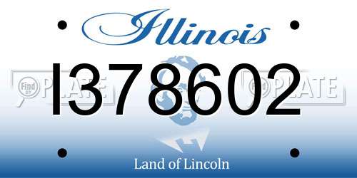I378602 Illinois License Plate