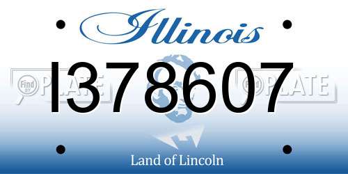 I378607 Illinois License Plate