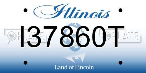 I37860T Illinois License Plate