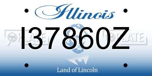 I37860Z Illinois License Plate
