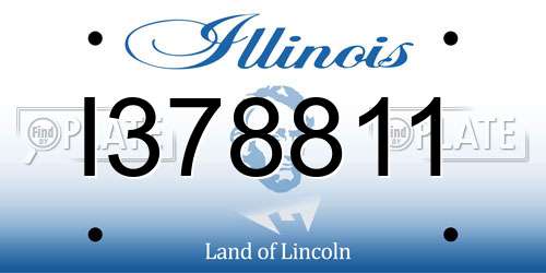 I378811 Illinois License Plate