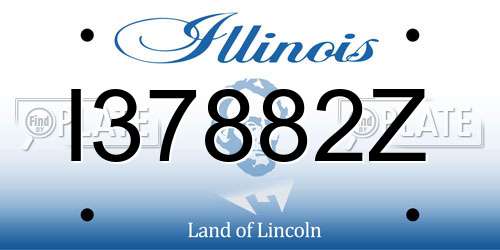 I37882Z Illinois License Plate