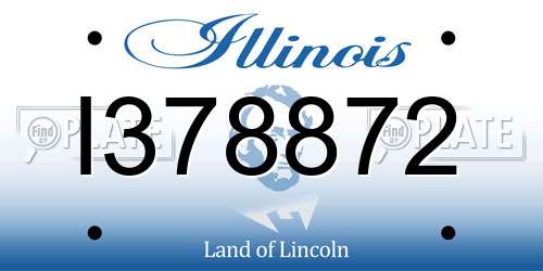 I378872 Illinois License Plate