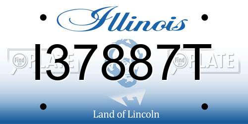 I37887T Illinois License Plate