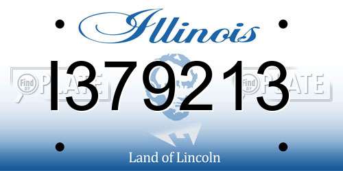 I379213 Illinois License Plate