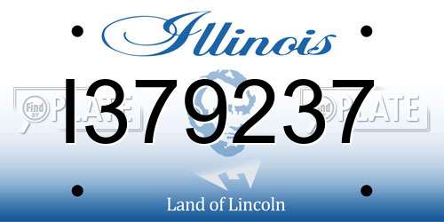 I379237 Illinois License Plate