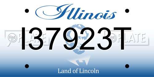 I37923T Illinois License Plate