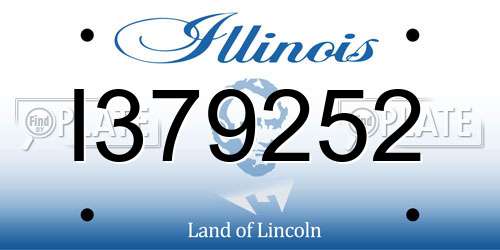 I379252 Illinois License Plate