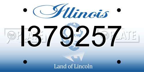 I379257 Illinois License Plate