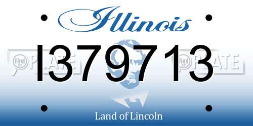 I379713 Illinois License Plate