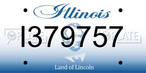 I379757 Illinois License Plate