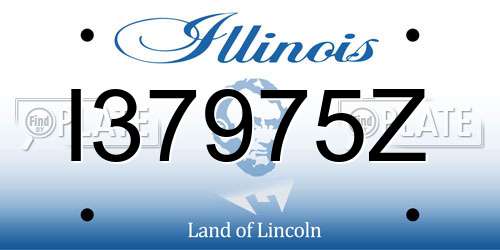 I37975Z Illinois License Plate