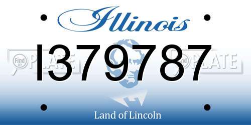 I379787 Illinois License Plate