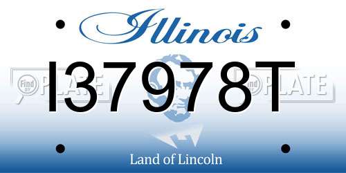 I37978T Illinois License Plate