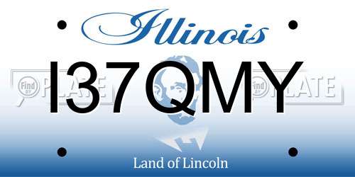 I37QMY Illinois License Plate