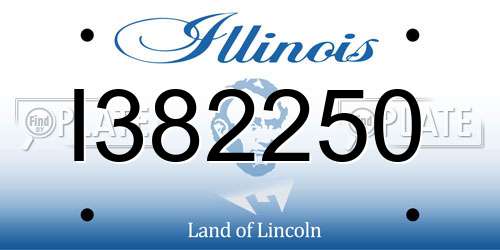 I382250 Illinois License Plate