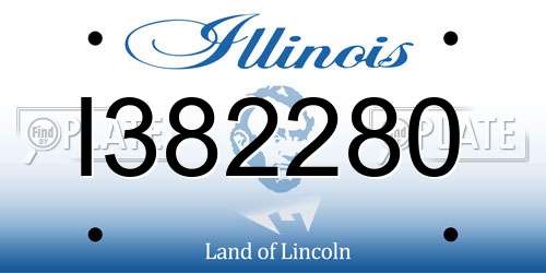 I382280 Illinois License Plate