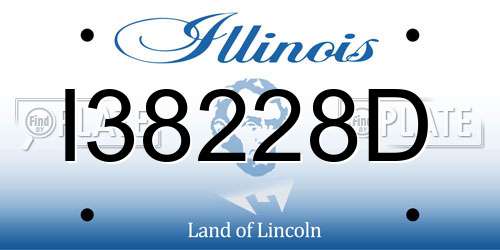 I38228D Illinois License Plate