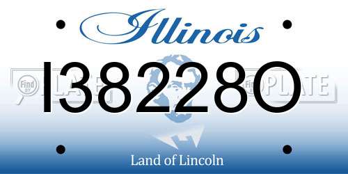 I38228O Illinois License Plate