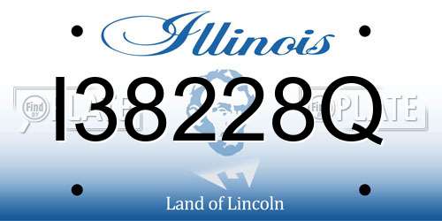 I38228Q Illinois License Plate