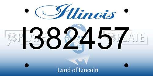 I382457 Illinois License Plate