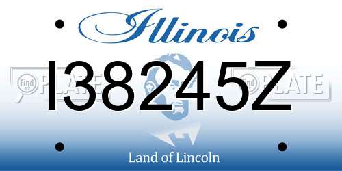 I38245Z Illinois License Plate