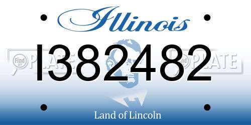 I382482 Illinois License Plate