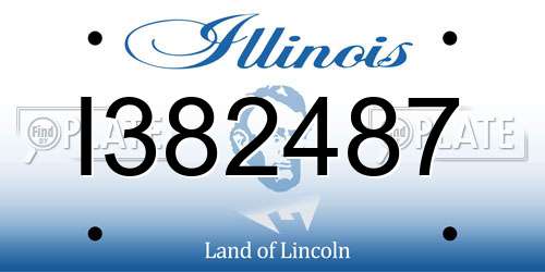 I382487 Illinois License Plate