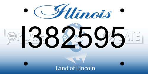 I382595 Illinois License Plate