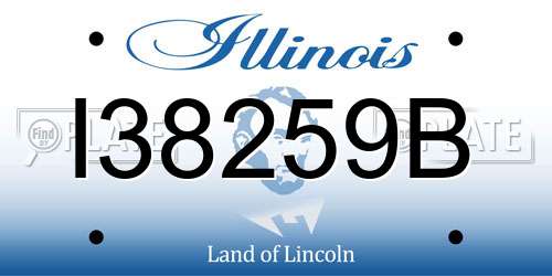 I38259B Illinois License Plate