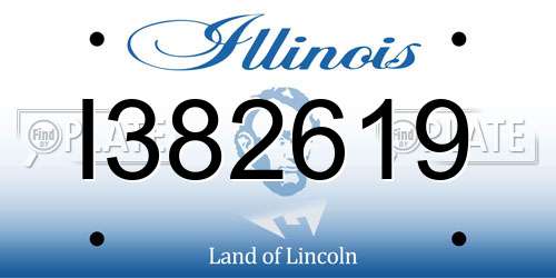 I382619 Illinois License Plate