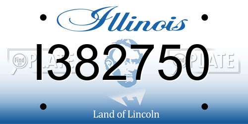 I382750 Illinois License Plate