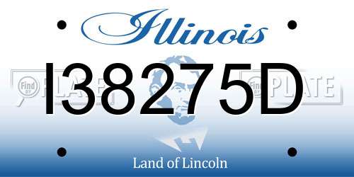 I38275D Illinois License Plate