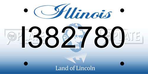 I382780 Illinois License Plate