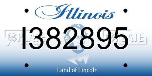 I382895 Illinois License Plate