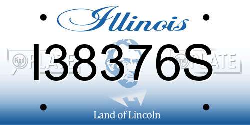 I38376S Illinois License Plate