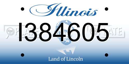 I384605 Illinois License Plate