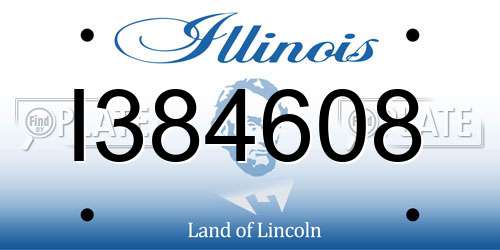 I384608 Illinois License Plate