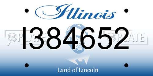 I384652 Illinois License Plate