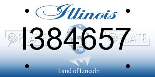 I384657 Illinois License Plate