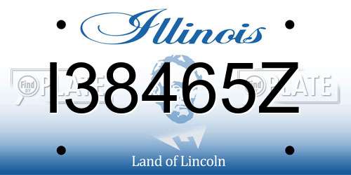 I38465Z Illinois License Plate