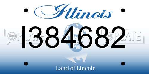 I384682 Illinois License Plate