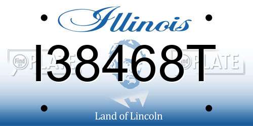 I38468T Illinois License Plate