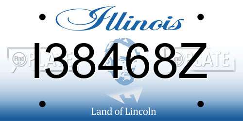 I38468Z Illinois License Plate