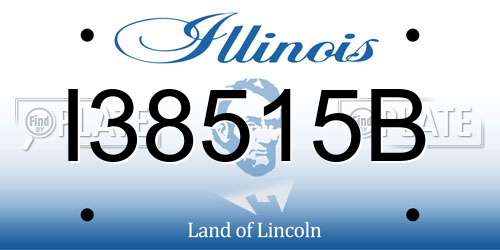I38515B Illinois License Plate