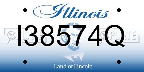 I38574Q Illinois License Plate