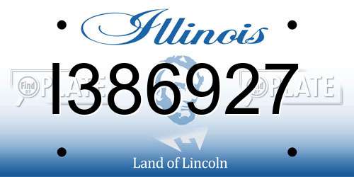 I386927 Illinois License Plate