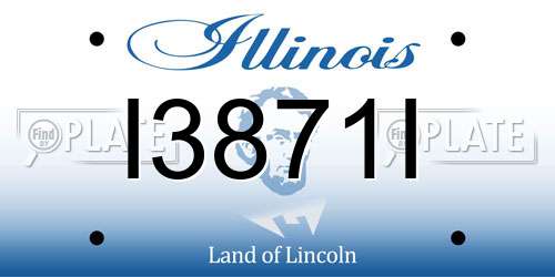 I3871I Illinois License Plate