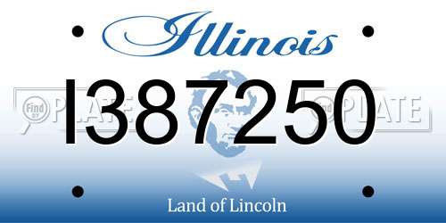 I387250 Illinois License Plate