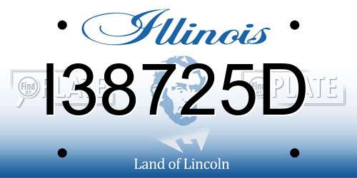 I38725D Illinois License Plate